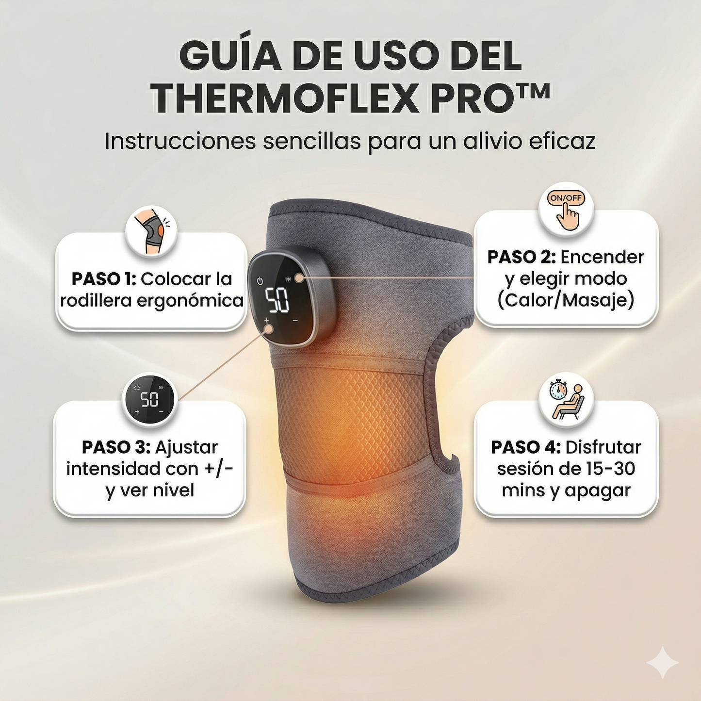 ThermoFlex Pro™ | Masajeador De Rodilla + Calefacción