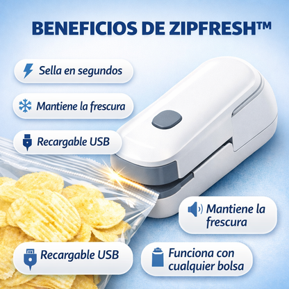 ZipFresh™ | Sellador De Bolsas Portatil +1 GRATIS !