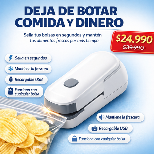 ZipFresh™ | Sellador De Bolsas Portatil +1 GRATIS !