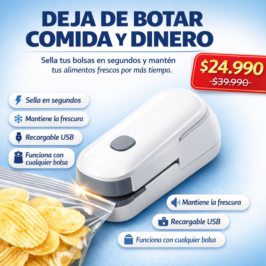 ZipFresh™ | Sellador De Bolsas Portatil +1 GRATIS !