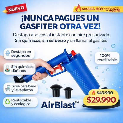 AirBlast™  | Pistola Destapa Caños De Aire Comprimido