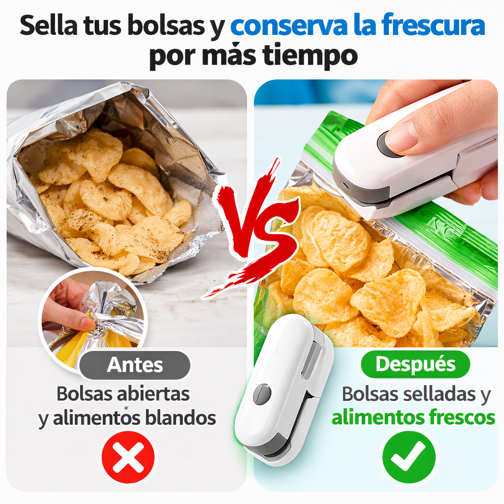 ZipFresh™ | Sellador De Bolsas Portatil +1 GRATIS !